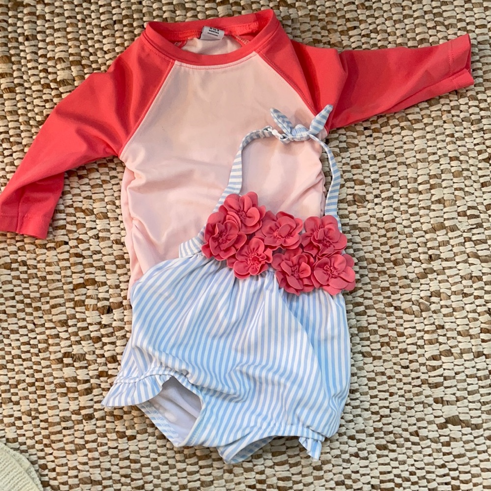 NWOT Janie and Jack Swimsuit and Swim Shirt